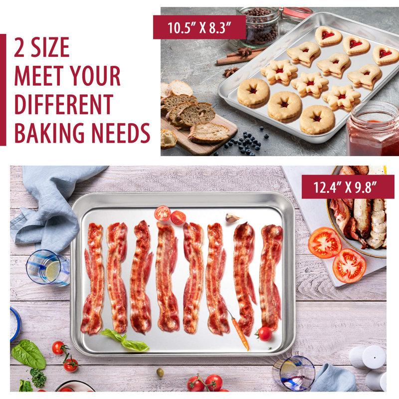 12-Piece Silver Stainless Steel Bakeware Set with Plastic Lids