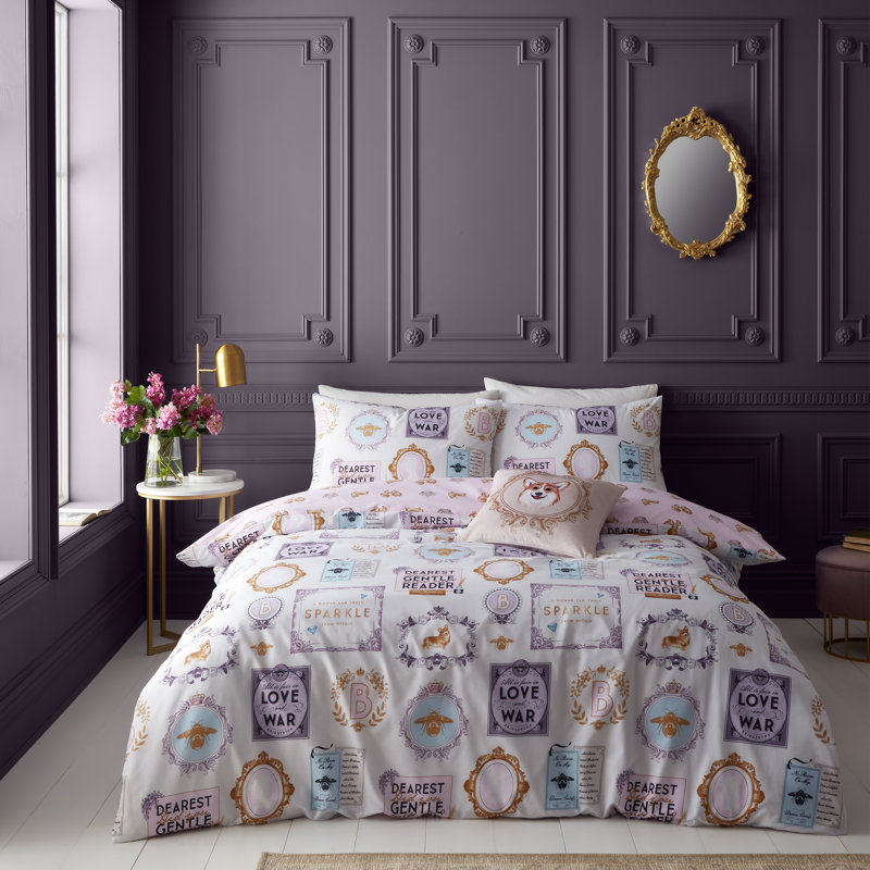 Polyester Abstract Duvet Cover Set with Pillowcases Included, Single - 1 Pillowcase