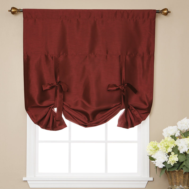 Blackout Tie-up Shade, Burgundy