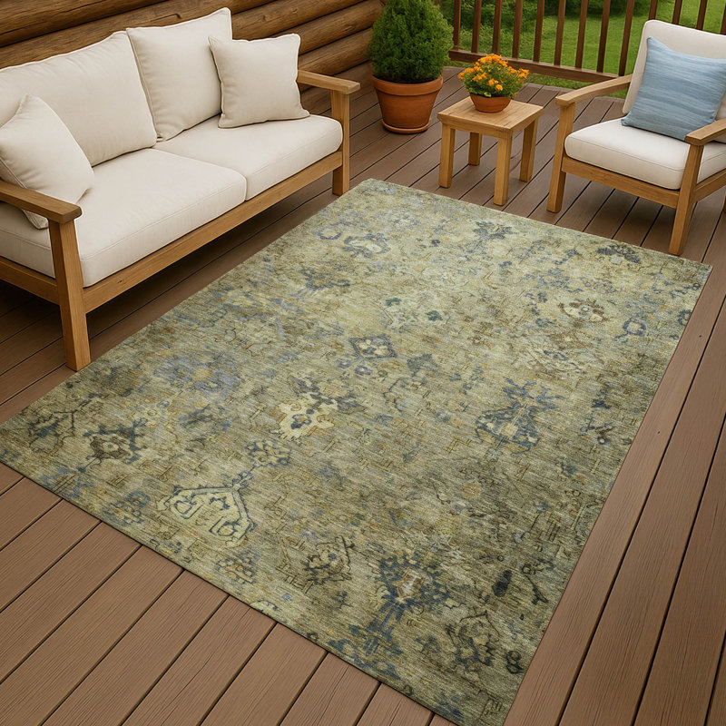 Machine Washable Indoor/Outdoor Mattis ACN2320 Global Rug, Rectangle 8' x 10'