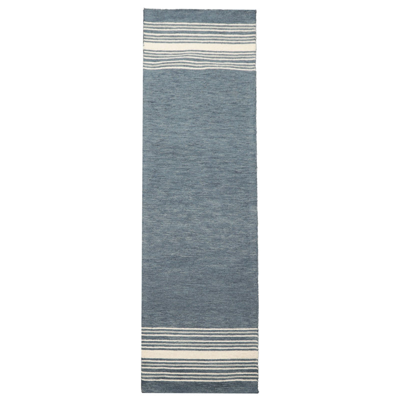 Tapis oriental en laine gris à motif géométrique moderne touffeté à la main, Tapis de couloir 2 pi 3 po x 8 pi