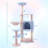flower cat tree with large condo removable flower cushion and hammock blue