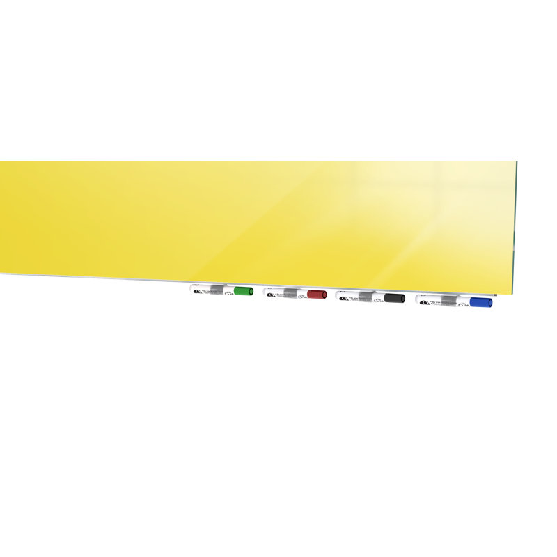 Tableau magnétique horizontal en verre Aria, H 24 po x l 36 po, Jaune