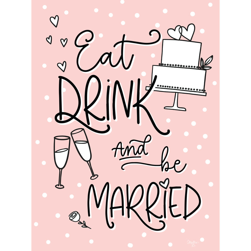 Jasmien Eat Drink And Be Married, H 18 po x l 12 po