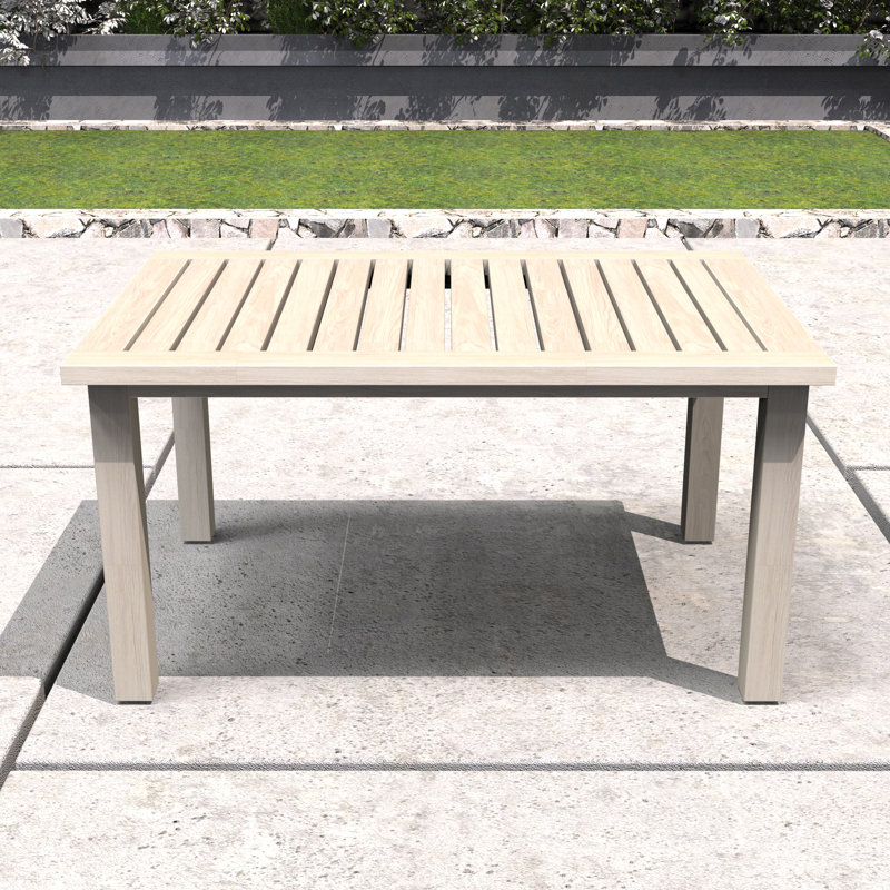 Table basse d'extérieur rectangulaire en acacia