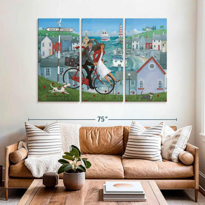 Paysage marin Leisha, H 42 po x l 65 po