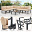 6 - Person Sectional Seating Group with Cushions-1118227291