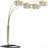 Black 4-Square Shade Crystal Inspired Arch Floor Lamp