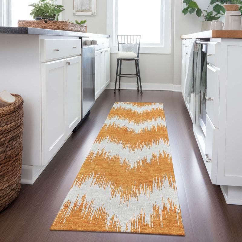 Malek Indoor/Outdoor Area Rug with Non-Slip Backing, Runner 2'3" x 7'6"