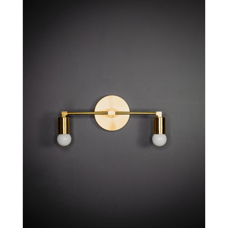 Milewski Armed Sconce, Raw Brass