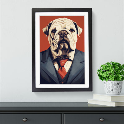 British Bulldog Minimalism No.2 - Framed Print