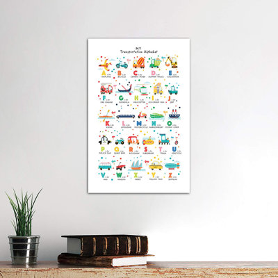 Transportation Alphabet - Wrapped Canvas Print