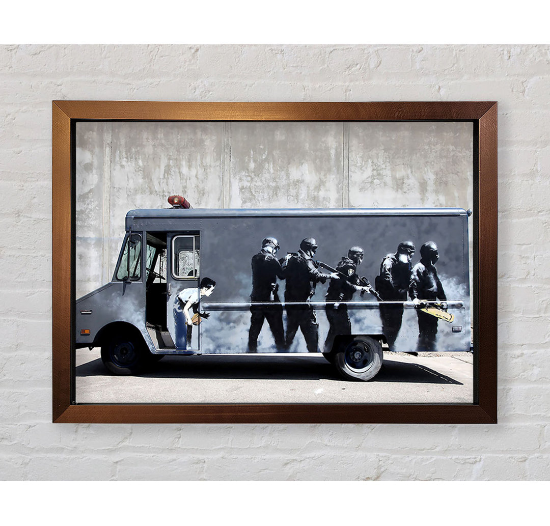 Banksy Swat Truck - Einzelner Bilderrahmen Kunstdrucke