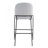 Galen Indoor Metal Upholstered Barstool, Antique Bronze Finish Frame With Gray Fabric, Set Of 2-704779863