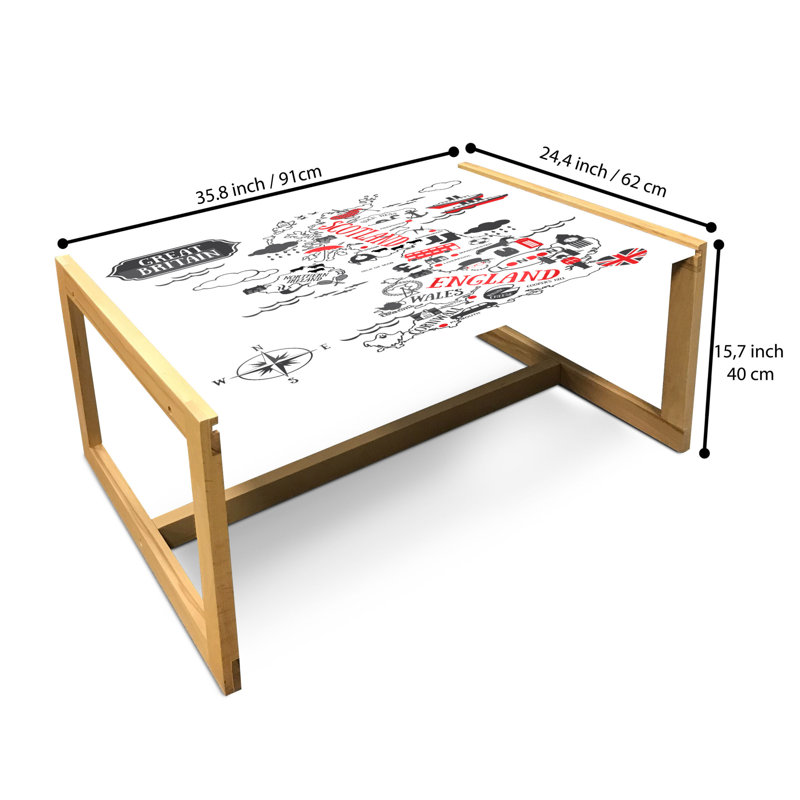 Jakale Sled Coffee Table, 40cm H x 91cm W x 62cm D