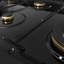 ZLINE Autograph 48 in. Paramount Gas Range in Black Stainless Steel with Gold Helix Handles-649434245