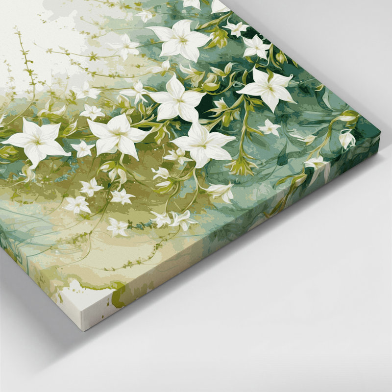 Art mural sur toile gris hawaïen Pikake