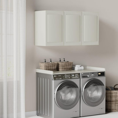 Comptoir de laveuse-sécheuse avec rails de bordure Kaboon, 27,5 po x 54 po, rangement pour salle de lavage