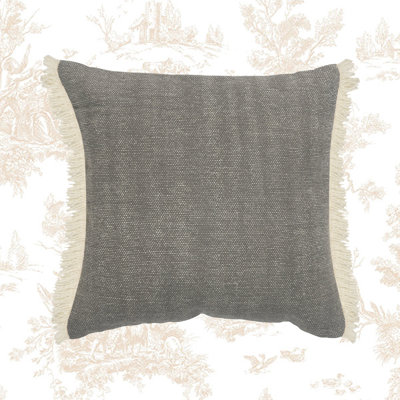 Asadbek Square Cotton Pillow Cover & Insert