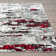 Rectangle Abstract Machine Woven Polypropylene Area Rug in Red/White
