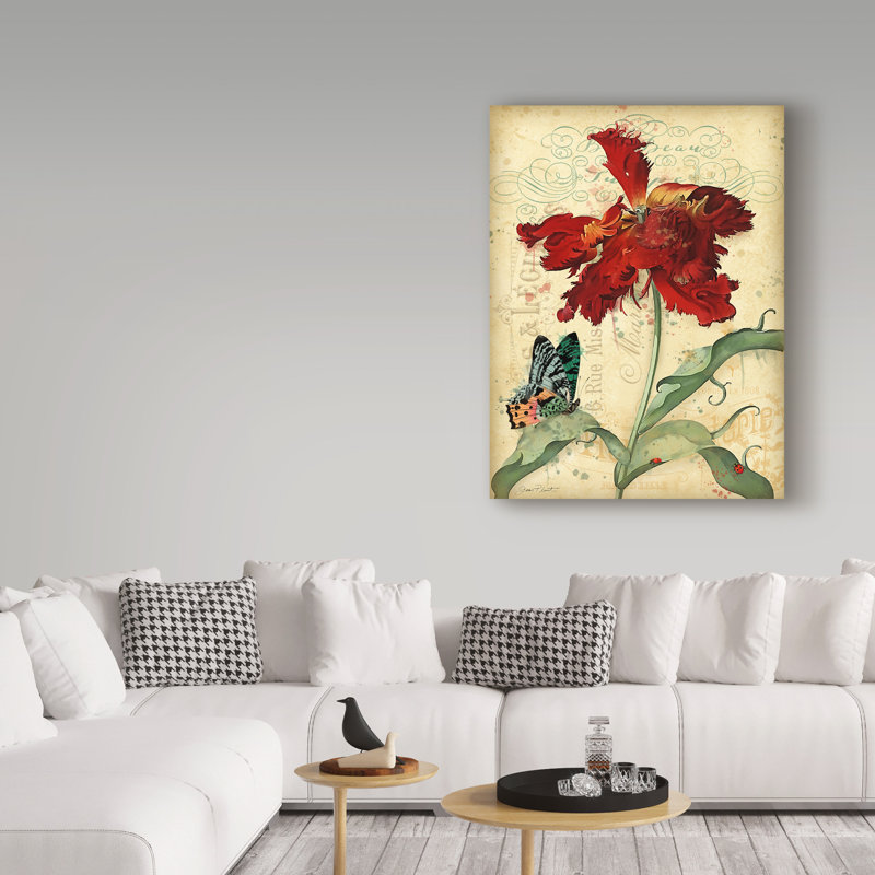 «French Florals 1» par Deagen, impression sur toile tendue, H 32 po x l 24 po x P 2 po