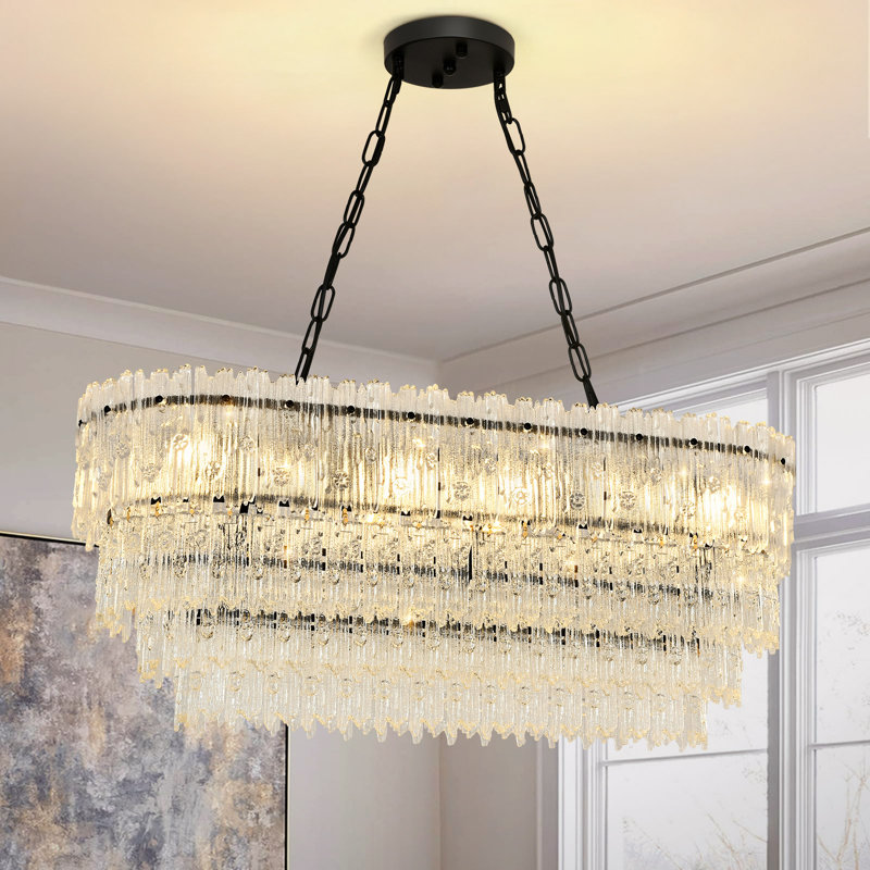 8 - Light Chandelier, Matte Black