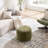 Regeani 22.6" Modern Round Upholstered Pouf Ottoman-984914171