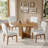 Modern 5-Piece Extendable Round Dining Table Set With 16.2Inch Removable Leaf