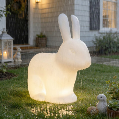 Outdoor Rabbit Solar Light, 27.6"H×25.3"L×12.6"W Garden Solar-Powered Lights With 4 Light Mods, 16 Single Colour Changing, Ip65 Waterproof, Dimmable