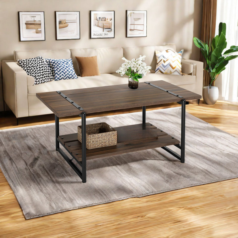 Adhya Coffee Table with Storage, Brown