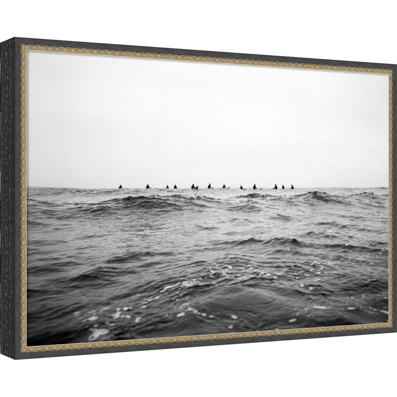 «Waiting On the Wave» par Kathrin Pienaar, reproduction d'art sur toile encadrée