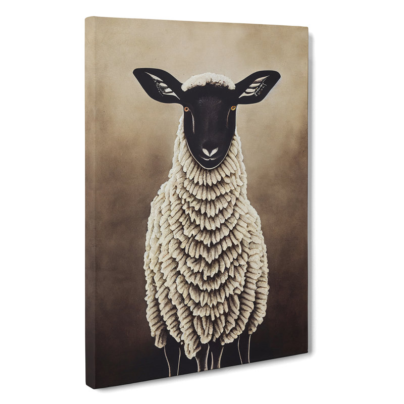 View Of A Sheep - Wrapped Canvas, 50cm H x 35cm W x 3cm D