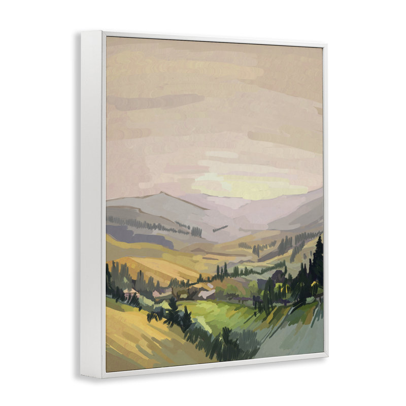 Art de giclée encadrée par campagne italienne, conception par Amelia Noyes, H 14 po x l 11 po
