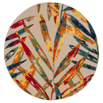 Tapis d'intérieur / extérieur à motif floral Makowski