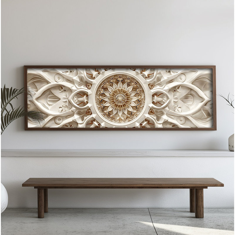 Elegant Decorative Framed MDF Painting, 15.7 x 47.2 x 0.1 inches | 100% MDF with 3 mm Thickness, 100% Pine Wood Frame | UV Printed Artwork for Home Decor, Living Room, Office, Modern Aesthetic