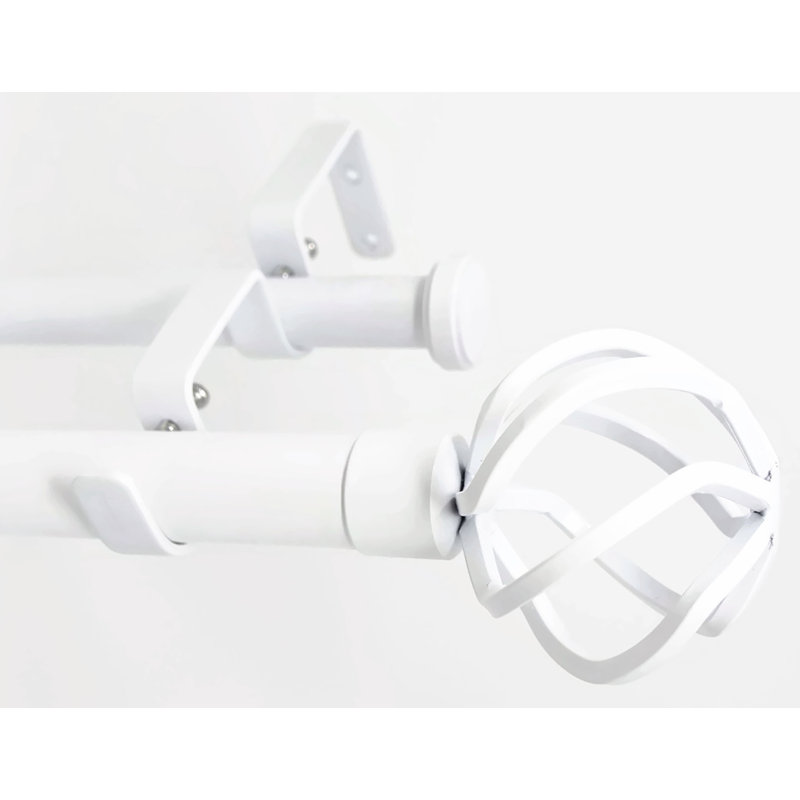 Tringle à rideaux double pour fenêtre Courville, H 1 po x l 48 po x P 1 po, Blanc