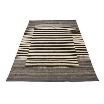 Tapis noir et blanc Ousley