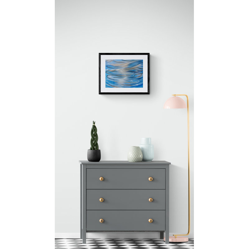 Ripples Print by Alicia Lopez, Black Framed Canvas, 25" H x 33" W