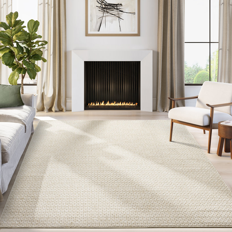 Tapis crème Abani Rugs Sylvie LUC100A, Rectangle 5 pi 3 po x 7 pi 6 po