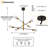 Maruta 6 - Light Dimmable Sputnik Modern Linear Chandelier