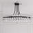 Jackeline  8 - Lights 24'' Antique Matte Black Modern Chandelier Style Circle Semi Flush Mount Lighting Fixture For Living Room-1278567050
