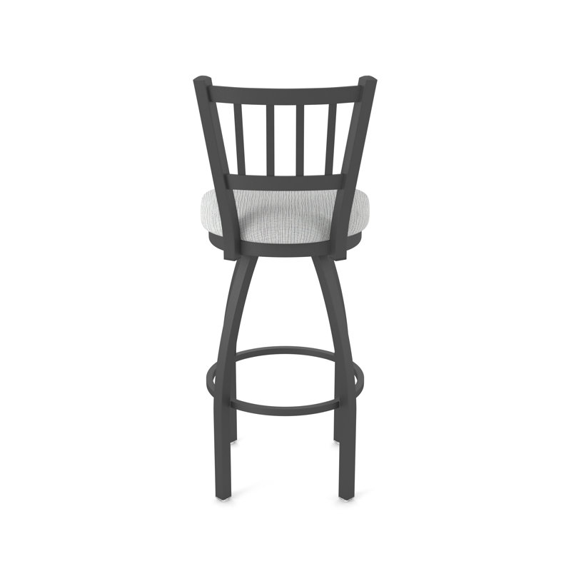 810 Contessa Swivel Stool, Pewter, Fabric-Graph Alpine, Extra Tall (36" Seat Height)