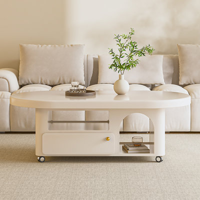 Table basse mobile de style crème