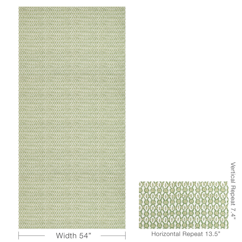 Manoir Galon 100% Cotton Performance Fabric, Leaf