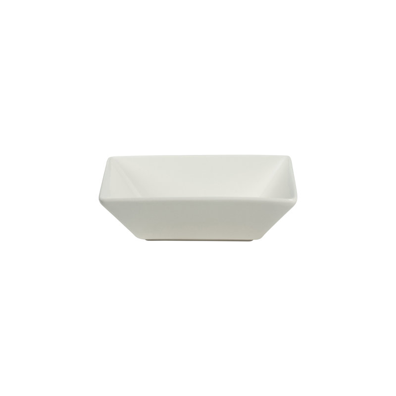 Cream White Square Porcelain 16-Piece Dinnerware Set