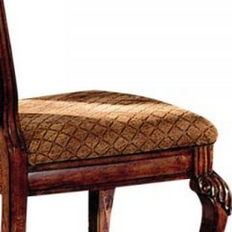 Elisames 20'' H Fabric Upholstered Side Chair, Cherry, Cherry