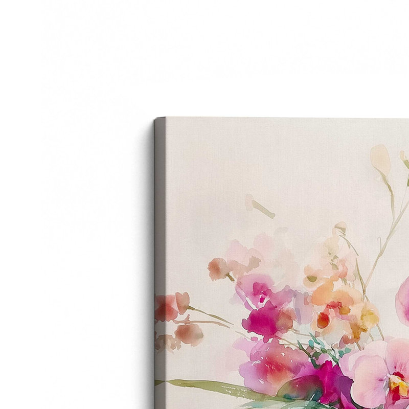Blush Meadow Blooms, ensemble de 2 impressions, 12 po x 12 po, Toile tendue