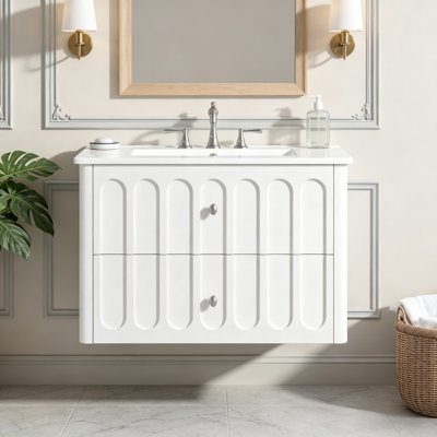Meuble-lavabo flottant moderne 30 po