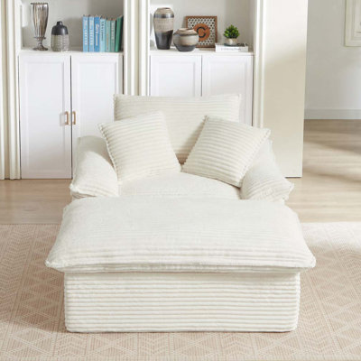 Fauteuil d'appoint avec repose-pieds