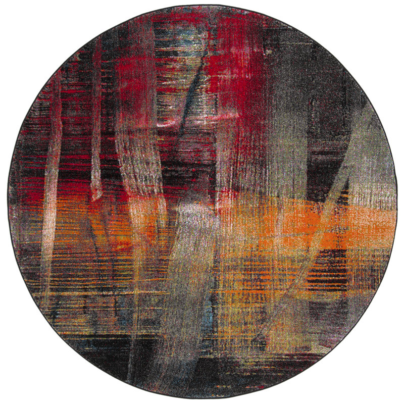 Tapis abstrait Hasseltine Performance, Rond 4 pi
